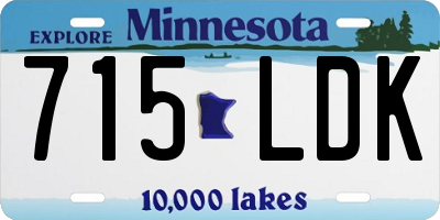 MN license plate 715LDK