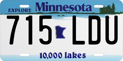 MN license plate 715LDU