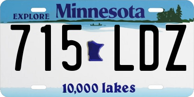 MN license plate 715LDZ