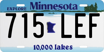 MN license plate 715LEF