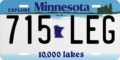 MN license plate 715LEG