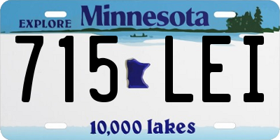 MN license plate 715LEI