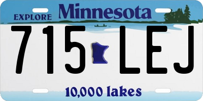MN license plate 715LEJ