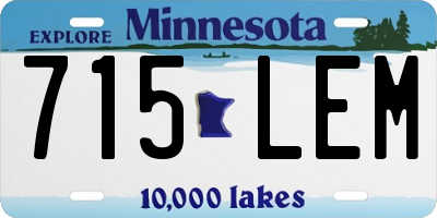 MN license plate 715LEM