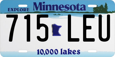 MN license plate 715LEU
