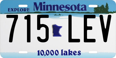 MN license plate 715LEV