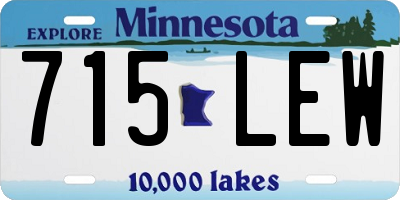 MN license plate 715LEW