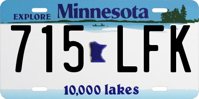 MN license plate 715LFK
