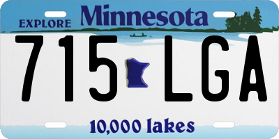 MN license plate 715LGA