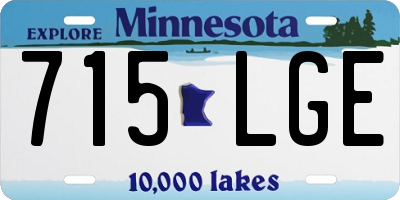 MN license plate 715LGE