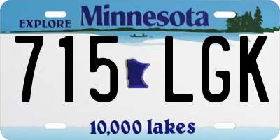 MN license plate 715LGK