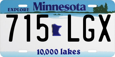 MN license plate 715LGX