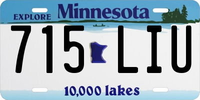MN license plate 715LIU