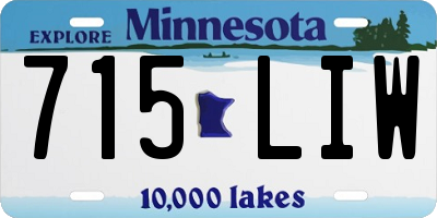 MN license plate 715LIW