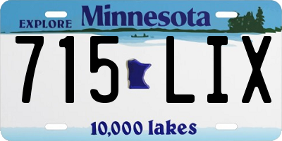 MN license plate 715LIX