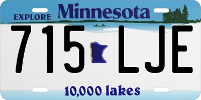 MN license plate 715LJE