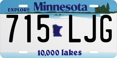 MN license plate 715LJG
