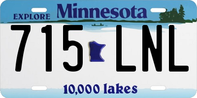 MN license plate 715LNL