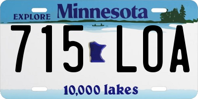 MN license plate 715LOA