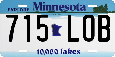 MN license plate 715LOB