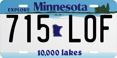 MN license plate 715LOF