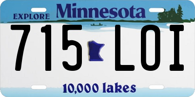 MN license plate 715LOI