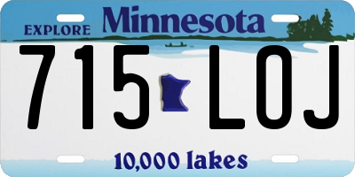 MN license plate 715LOJ