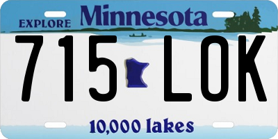 MN license plate 715LOK