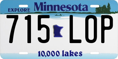 MN license plate 715LOP