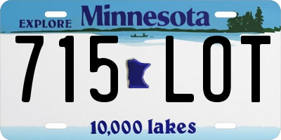 MN license plate 715LOT