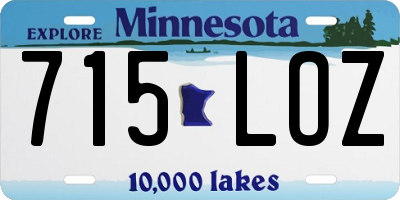 MN license plate 715LOZ