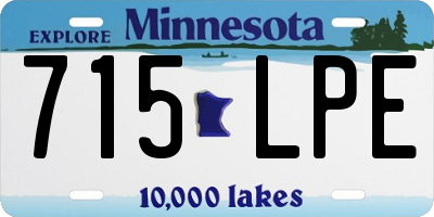 MN license plate 715LPE