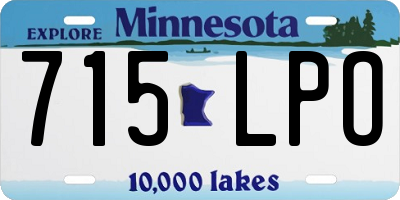 MN license plate 715LPO