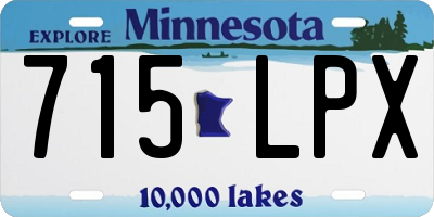 MN license plate 715LPX