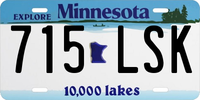 MN license plate 715LSK