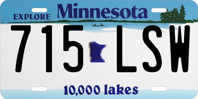 MN license plate 715LSW