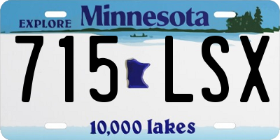 MN license plate 715LSX