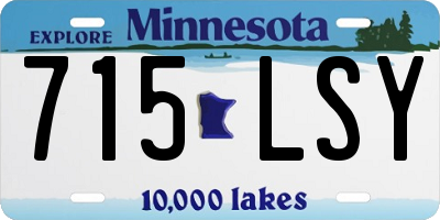 MN license plate 715LSY