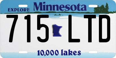 MN license plate 715LTD