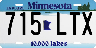 MN license plate 715LTX