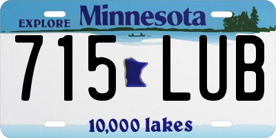 MN license plate 715LUB