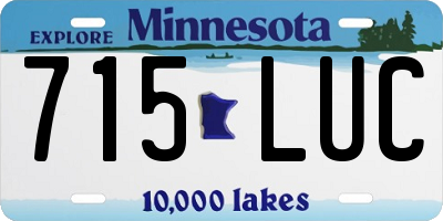 MN license plate 715LUC
