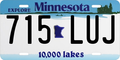 MN license plate 715LUJ