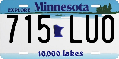 MN license plate 715LUO