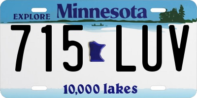 MN license plate 715LUV