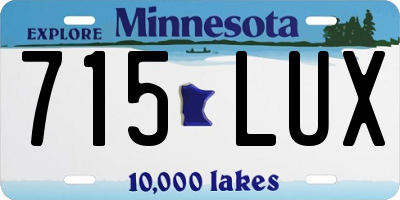 MN license plate 715LUX