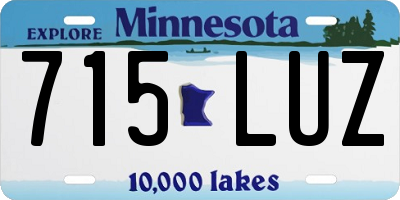 MN license plate 715LUZ