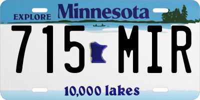 MN license plate 715MIR