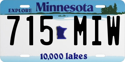 MN license plate 715MIW