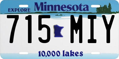 MN license plate 715MIY